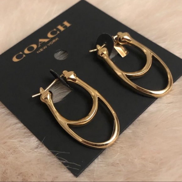 Coach Jewelry - 🤖 Coach gold hoop earring